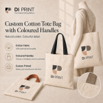 Custom Cotton Tote Bag with Coloured Handles