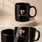 Printed Riviera Black Ceramic Mug - Image 2