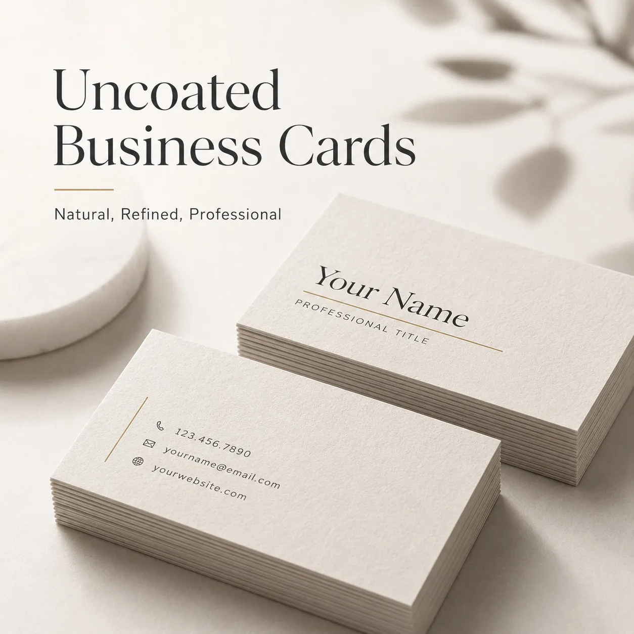 Uncoated Business Cards Uncoated Business Cards - Image 1