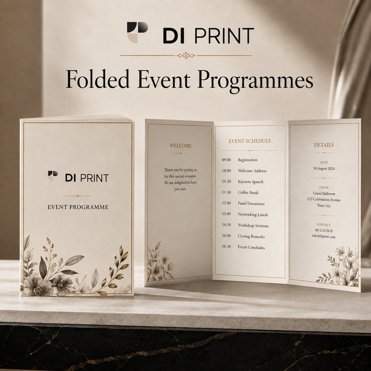 Folded Event Programmes Folded Event Programmes - Image 1