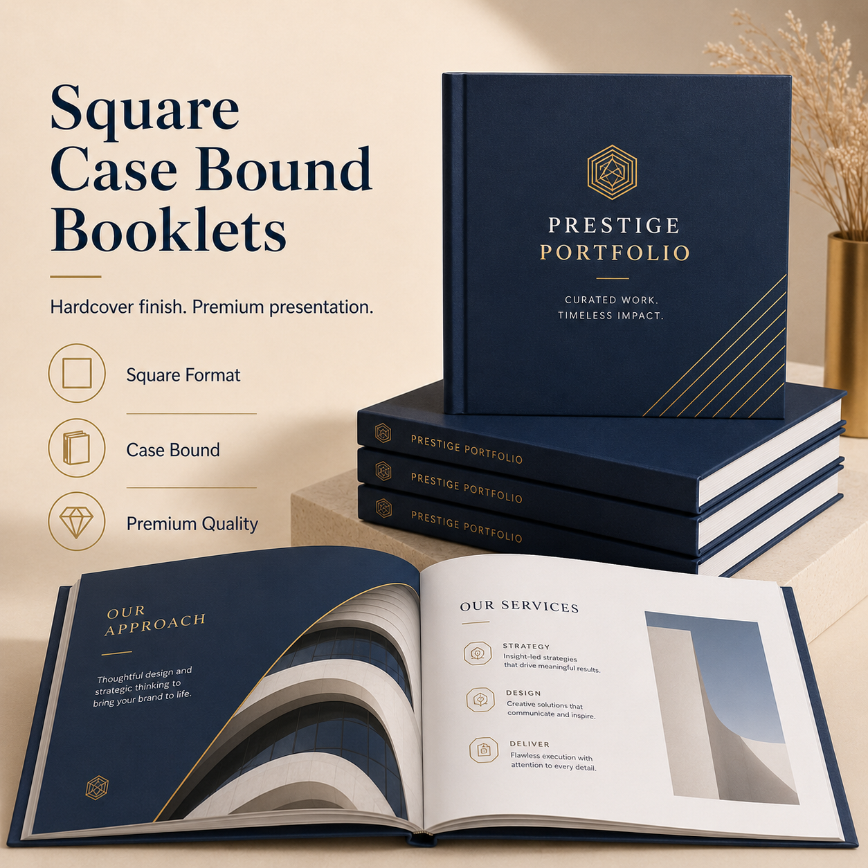 Square Case Bound Booklets Square Case Bound Booklets - Image 1