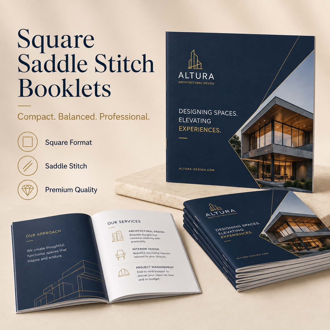 Square Saddle Stitch Booklets Square Saddle Stitched Booklets - Image 1